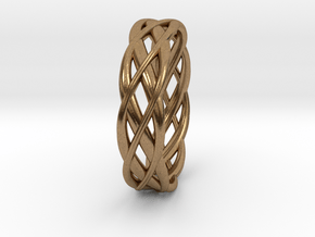 ring Double Braid in Natural Brass: 8 / 56.75
