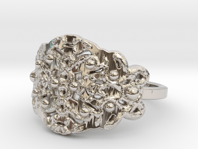 Roots Ring in Rhodium Plated Brass: 7 / 54