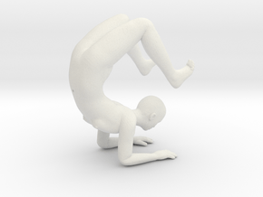 Phone Stand Yoga Scorpion Pose - 1.5mm Thickness in White Natural Versatile Plastic