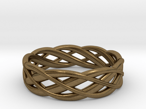 ring Double Braid in Natural Bronze: 6.5 / 52.75
