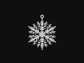 Snowflake 02 in White Natural Versatile Plastic