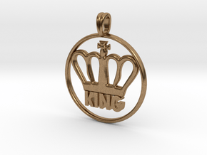 KING Crown Symbol Jewelry necklace in Natural Brass