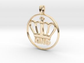 KING Crown Symbol Jewelry necklace in 14K Yellow Gold