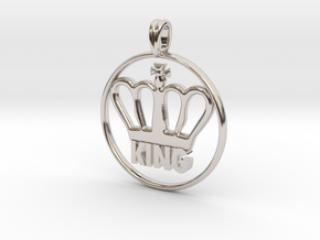 KING Crown Symbol Jewelry necklace in Platinum