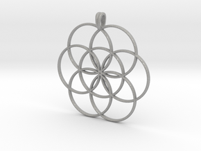 SEED OF LIFE Sacred Geometry Symbol Necklace in Aluminum
