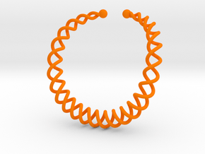 Spiral Necklace in Orange Processed Versatile Plastic