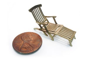 1:48 Titanic Deck Chair in Natural Brass