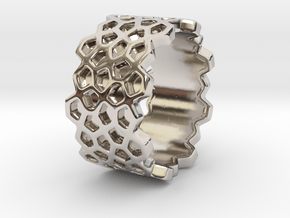 Cairo Ring in Rhodium Plated Brass: 5 / 49