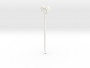 Magic wand of Trollan "heart" in White Processed Versatile Plastic