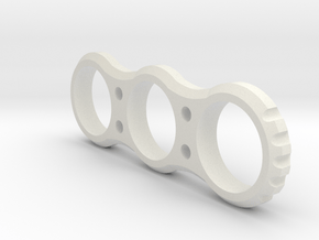 Hand EDC fidget Spinner Project Mk.I 90mm V2 in White Natural Versatile Plastic