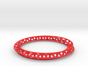 Mobius Bracelet in Red Processed Versatile Plastic