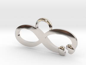 Love is Infinite in Rhodium Plated Brass: Large