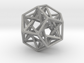 Interlocking Tetrahedrons Dodecahedron 1.4" in Aluminum