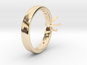 1ct Custom Engagement Ring in 14k Gold Plated Brass