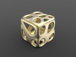 Organic Dice in 18k Gold Plated Brass