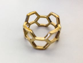 Honey Ring in Polished Brass: 8.5 / 58