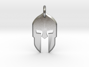 Spartan Helmet Pendant/Keychain in Natural Silver