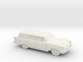 1/87 1957 Chevrolet One Fifty Station Wagon in White Natural Versatile Plastic
