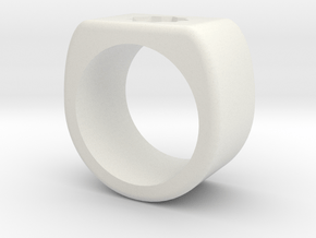 Bold Star Ring  in White Natural Versatile Plastic