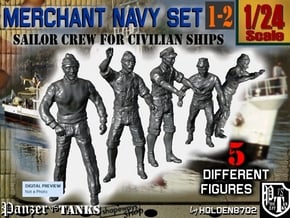 1-24 Merchant Navy Crew Set 1-2 in White Natural Versatile Plastic