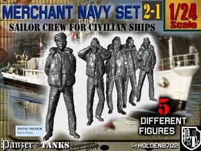 1-24 Merchant Navy Crew Set 2-1 in White Natural Versatile Plastic