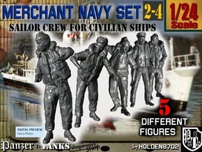 1-24 Merchant Navy Crew Set 2-4 in White Natural Versatile Plastic