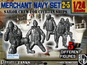 1-24 Merchant Navy Crew Set 2-5 in White Natural Versatile Plastic