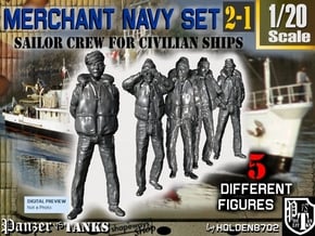 1-20 Merchant Navy Crew Set 2-1 in White Natural Versatile Plastic