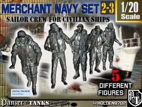 1-20 Merchant Navy Crew Set 2-3 in White Natural Versatile Plastic