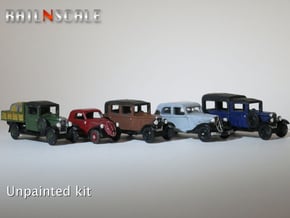 SET French and Italian 1930s cars (N 1:160) in Smooth Fine Detail Plastic
