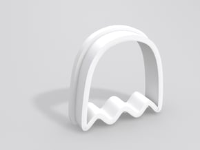 Pacman Ghost Cookie Cutter in White Processed Versatile Plastic
