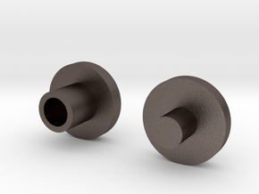 Bearing Plugs in Polished Bronzed Silver Steel