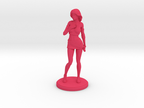 "Dazzle" (80's Inspired Pop Star) 6.4 inch Statue in Pink Processed Versatile Plastic
