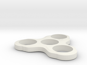 Fidget Spinner in White Natural Versatile Plastic