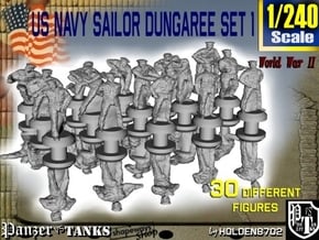 1-240 US Navy Dungaree Set 1 in Tan Fine Detail Plastic