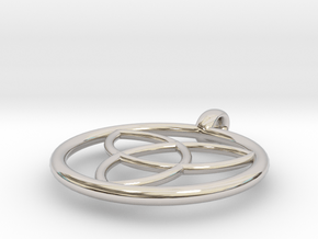 pendant 3 in Rhodium Plated Brass