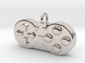 Controller Charm in Rhodium Plated Brass