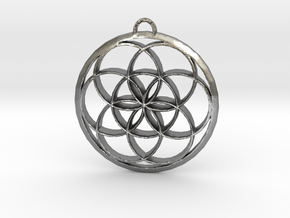 Seed Of Life in Natural Silver: Large
