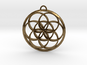 Seed Of Life in Natural Bronze: Large