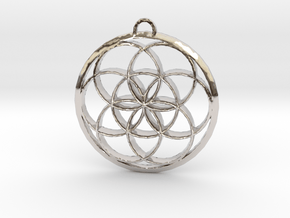 Seed Of Life in Rhodium Plated Brass: Large