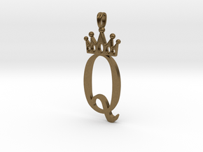 Queen Symbol Jewelry Pendant Necklace in Natural Bronze