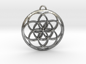 Seed Of Life in Natural Silver: Small