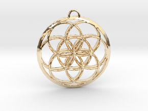 Seed Of Life in 14k Gold Plated Brass: Small