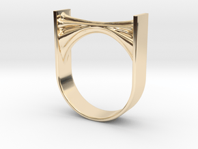 Synapse Micro Ring in 14k Gold Plated Brass: 6 / 51.5