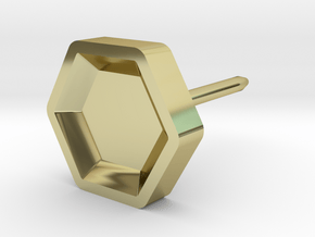  hexagon studs in 18k Gold