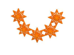 Necklace in Orange Processed Versatile Plastic