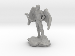 Winged Half-celestial with bow and sword in Aluminum