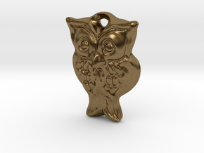 Owl pendant in Natural Bronze