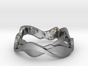 Sharp Edges Ring in Polished Silver: 5 / 49