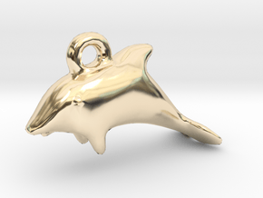 Dolphin Pendant in 14K Yellow Gold